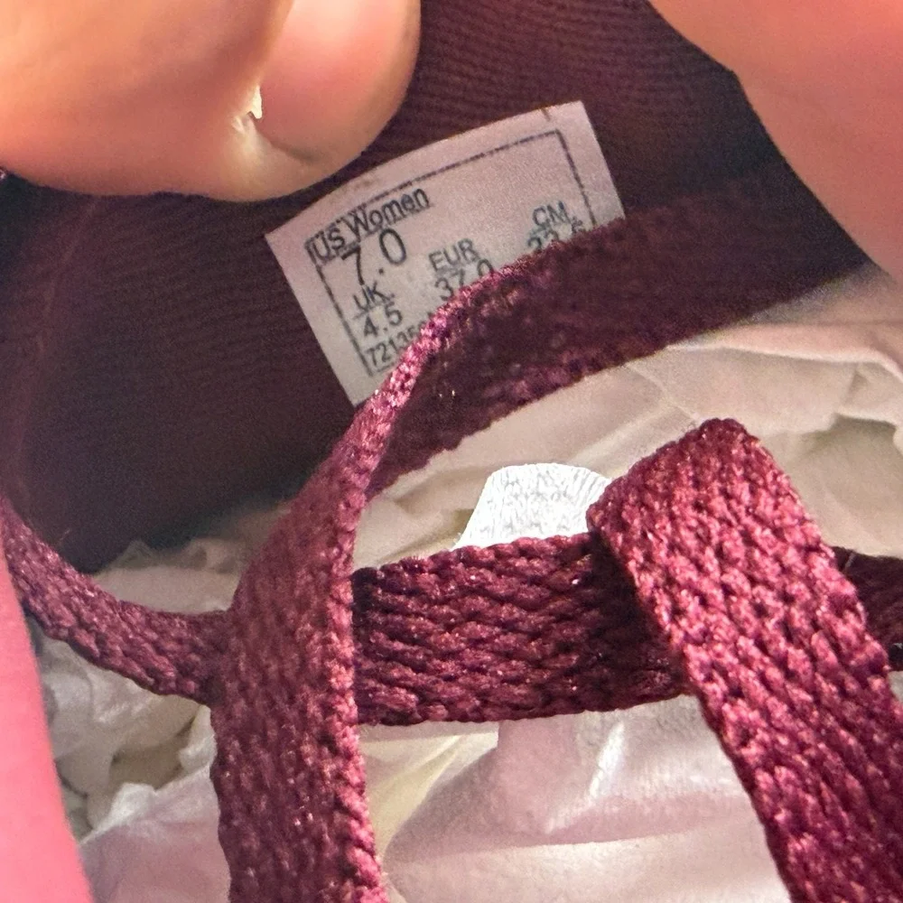 Size 7 Vans Ward Platform Plaid Mix Port Burgundy Suede Womens Sneakers 721356